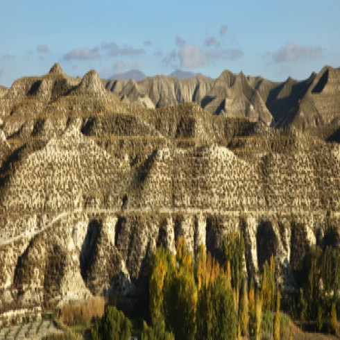 The desert from the village The desert from the village