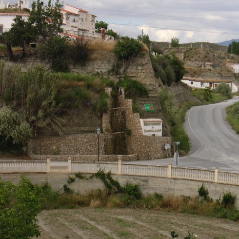 Road entering the village near the petrol station. Road entering the village near the petrol station.