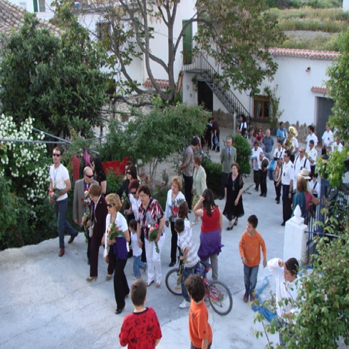 Band marches past the back gates. Band marches past the back gates.