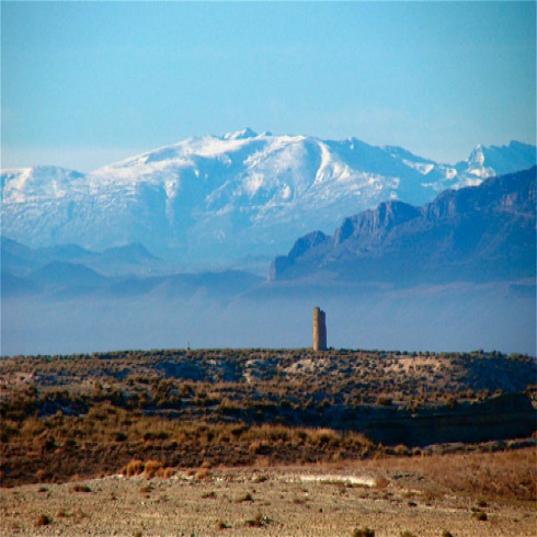 Sierra Nevada from the Huescar road. Sierra Nevada from the Huescar road.